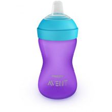 Philips Avent, kubek z miękkim ustnikiem, 9m+, fioletowy, 300 ml