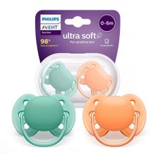 Philips Avent, Ultra Soft, smoczek uspokajający, 0-6m, 2 szt.