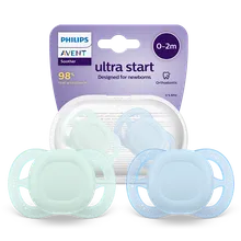 Philips Avent, Ultra Start, smoczek ortodontyczny, 0-2 m, 2 szt.