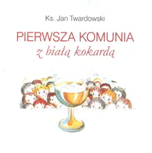 Pierwsza Komunia z białą kokardą