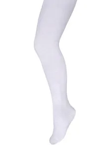 Rajstopy dziewczęce, białe, mikrofibra, 40 DEN, Milusie