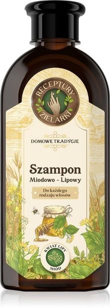 Receptury Zielarki, Domowe tradycje, szampon miodowo-lipowy do każdego rodzaju włosów, 350 ml