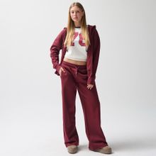 Rozpinana bordowa bluza unisex oversize z kapturem NOWEAR