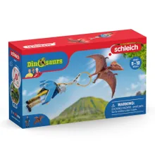 Schleich, Dinosaurs, Pościg z plecakiem odrzutowym, zestaw, 41467