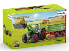 Schleich, Farm World, Traktor z przyczepą, zestaw, 42379
