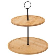Secret de Gourmet, patera na ciasto, bambusowa, dwa poziomy, wys. 30 cm