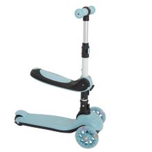 Smiki, hulajnoga 3-kołowa z siedzeniem, niebieska