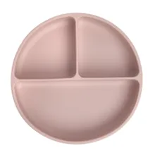 Smiki, Very Bunny, dzielony talerz silikonowy, różowy