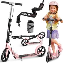 Soke, City, hulajnoga miejska, składana, czarno-różowa