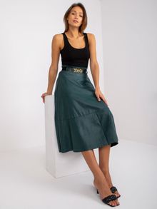 Spódnica damska, ciemnozielona, Italy Moda