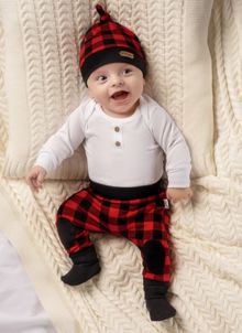 Spodnie chłopięce, czerwono-czarne, Nicol