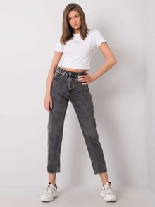Spodnie jeansowe damskie, szare, Rue Paris
