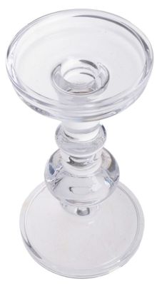 Świecznik, szklany, 10-10-18.5 cm