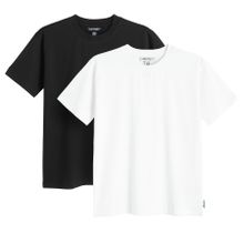 T-shirt z bawełny czesanej 2-pack NOWEAR