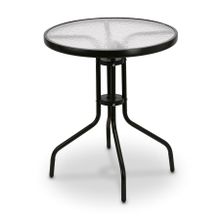Tadar, stolik uniwersalny okrągły, hartowane szkło, 60-70 cm
