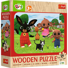 Trefl, Bing, Poznaj Binga, puzzle drewniane, 24 elementy