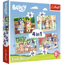Trefl, Bluey i jej świat, puzzle 4w1