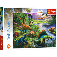 Trefl, Drapieżne dinozaury, puzzle, 200 elementów