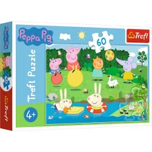 Trefl, Świnka Peppa, Wakacyjna zabawa, puzzle, 60 elementów