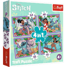 Trefl, Szalony dzień Lilo i Stitch, puzzle, 4w1