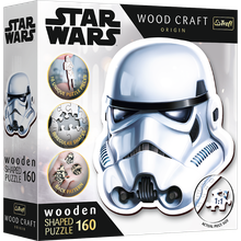 Trefl, Wood Craft, Hełm Szturmowca, puzzle drewniane konturowe, 160 elementów