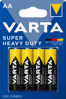 VARTA, Super Heavy Duty, bateria cynkowo-węglowa, R6 AA, Zn-C, 4 szt.