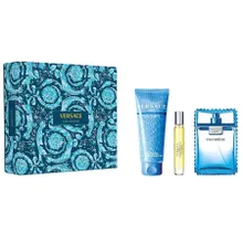 Versace, Man Eau Fraiche, zestaw, woda toaletowa, spray, 100 ml + woda toaletowa, spray, 10 ml + żel pod prysznic, 150 ml