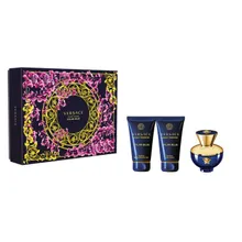 Versace, Pour Femme Dylan Blue, zestaw, woda perfumowana, spray, 50 ml + żel pod prysznic, 50 ml + balsam do ciała, 50 ml