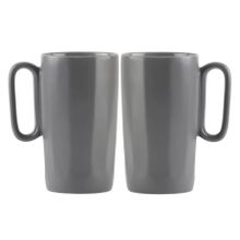 Vialli Design, dwa kubki ceramiczne z uszkiem, 330 ml, Fuori szare