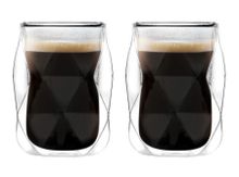 Vialli Design, dwie szklanki z podwójną ścianką, 100 ml, Geo