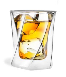 Vialli Design, szklanka z podwójną ścianką do whisky, 300 ml, Cristallo