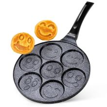 Vilde, Basic Line, patelnia do jajek, granitowa, 7 otworów, 26 cm