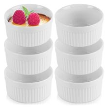 Vilde, miseczki do zapiekania ceramiczne, białe, 260 ml, 6 szt.