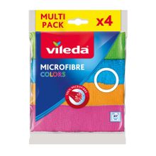Vileda, Microfibre Colors, ściereczka z mikrofibry, 4 szt., 155717