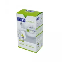 Vitis, Orthodontic, zestaw 3w1: płyn do płukania jamy ustnej, 500ml + pasta do zębów, 100 ml + szczoteczka