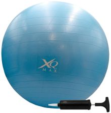 XQ Max, piłka fitness gimnastyczna z pompką, niebieska, 55 cm