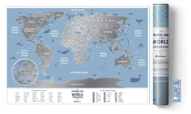 1dea.me, Mapa zdrapka Świat. Travel Map Weekend World