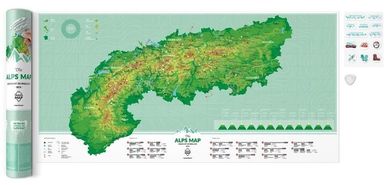 1dea.me, Travel Map Alps, mapa zdrapka