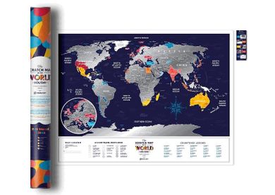 1dea.me, Travel map, Holiday world, Świat, mapa zdrapka