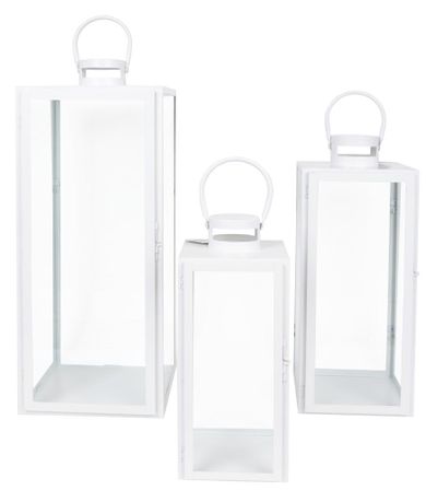 3 białe latarenki, 16.5-17.5-40 +21-22-54.5+26.5-27.5-70 cm