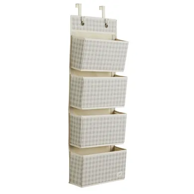 3 Sprouts, Gingham, organizer na drzwi wiszący, beige