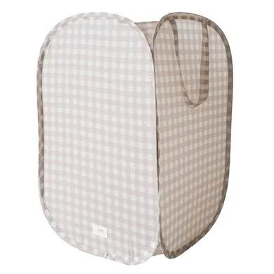 3 Sprouts, Pop-up, Gingham, kosz na pranie i zabawki, beige