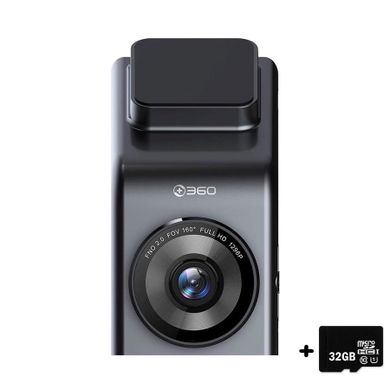 360, G300H Premium, rejestrator samochodowy, 1296p, GPS = karta microSD 32GB w zestawie