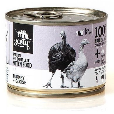 3coty, 3Coty Turkey + Goose, karma dla kota, dla kociąt, 180g