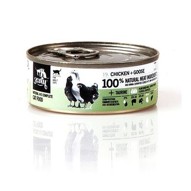 3coty, kurczak z gęsią, karma mokra dla dorosłych kotów, 80g