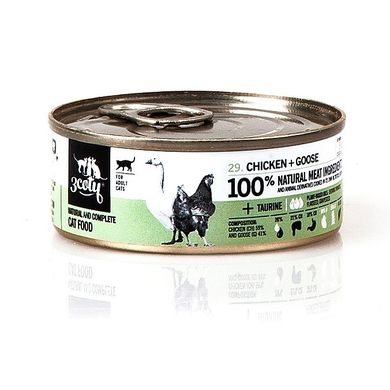 3coty, kurczak z gęsią, karma mokra dla dorosłych kotów, 80g