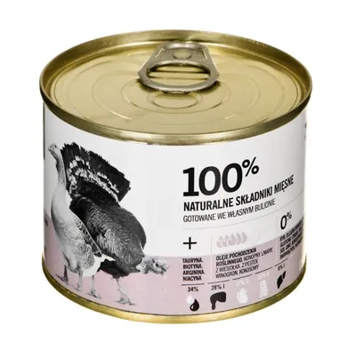 3coty, Turkey + Goose Complete Cat Wet Food, karma mokra dla kota z indykiem i gęsią, puszka, 180g