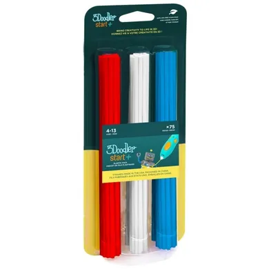 3Doodler, Start, Eko filament, 3 kolory, Cherry Red/Simply White/Ocean Blue, 2.5 mm, 75 sztuk