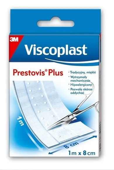 3M, Viscoplast, Prestovis Plus, plaster z opatrunkiem, 1 m x 8 cm