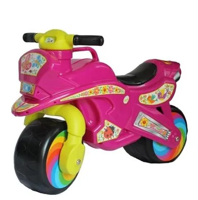 3TOYMS, jeździk biegowy, motorek, różowy